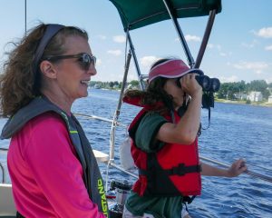 Taking in the sights on Private Sailing Tours on Mahone Bay Nova Scotia